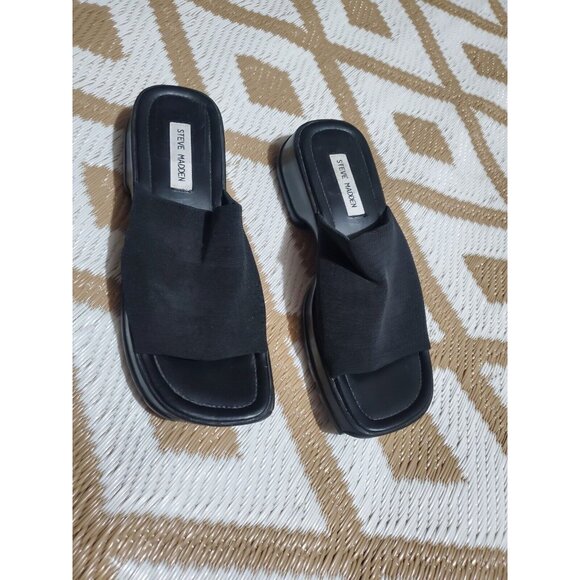 Steve Madden Shoes - Vintage STEVE MADDEN Y2K 90's Chunky Platform Black  Sandals Slides SZ 9.5